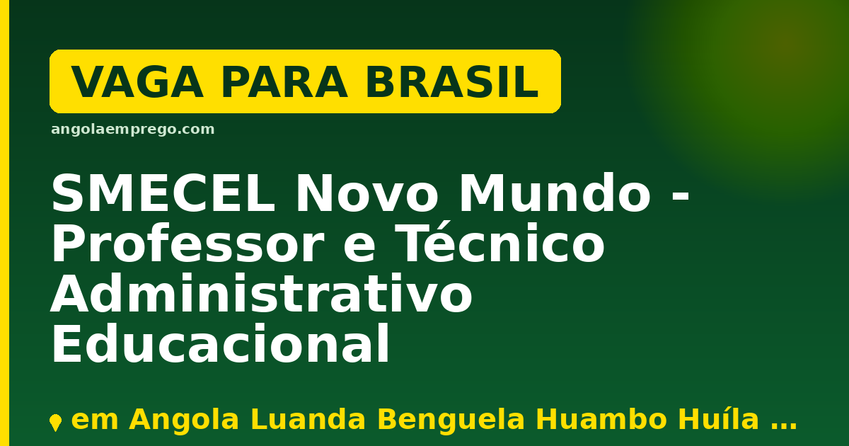 Secretaria Municipal de Educação de Novo Mundo (SMECEL)